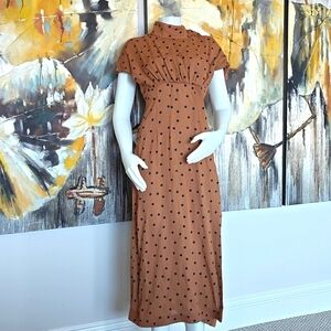 $435 Paper London  Macchiato Polka Dot Dress. US 6